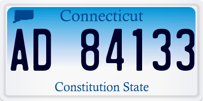 CT license plate AD84133