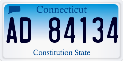 CT license plate AD84134