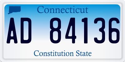 CT license plate AD84136