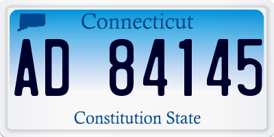 CT license plate AD84145