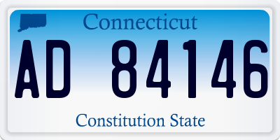 CT license plate AD84146