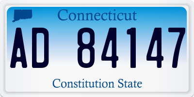 CT license plate AD84147