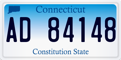 CT license plate AD84148