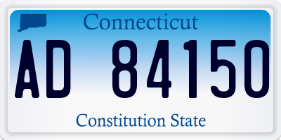 CT license plate AD84150