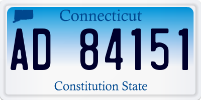 CT license plate AD84151