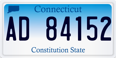CT license plate AD84152