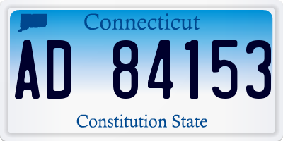 CT license plate AD84153