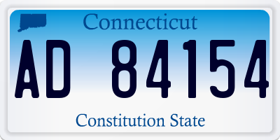 CT license plate AD84154