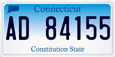 CT license plate AD84155