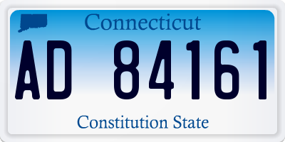 CT license plate AD84161