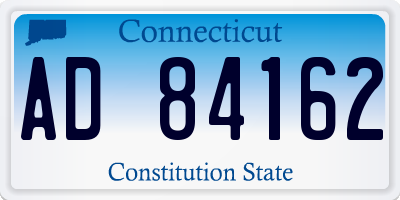 CT license plate AD84162
