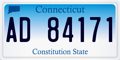CT license plate AD84171