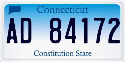 CT license plate AD84172