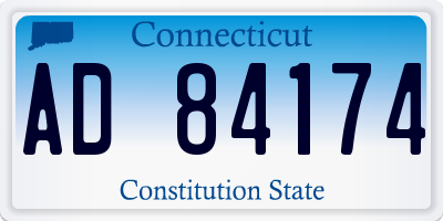 CT license plate AD84174