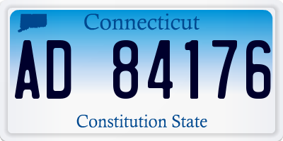 CT license plate AD84176