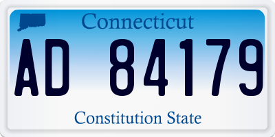CT license plate AD84179