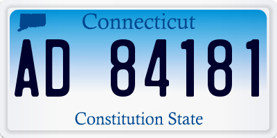 CT license plate AD84181