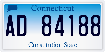 CT license plate AD84188