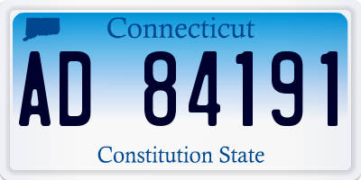 CT license plate AD84191