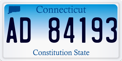 CT license plate AD84193