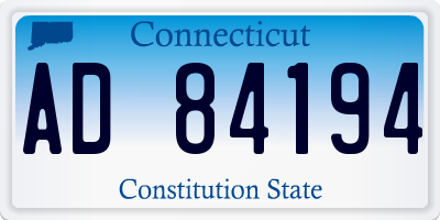CT license plate AD84194