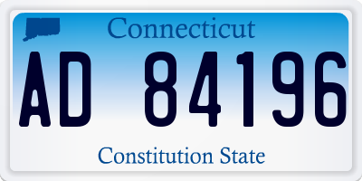 CT license plate AD84196