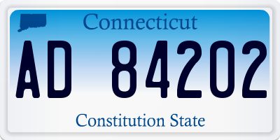 CT license plate AD84202