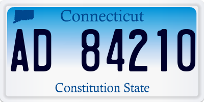 CT license plate AD84210