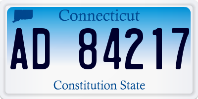 CT license plate AD84217