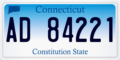 CT license plate AD84221