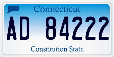 CT license plate AD84222