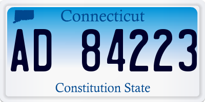 CT license plate AD84223