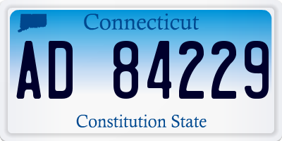 CT license plate AD84229
