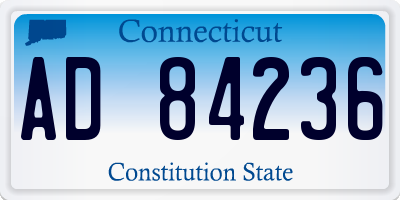 CT license plate AD84236