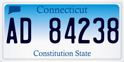 CT license plate AD84238
