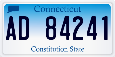 CT license plate AD84241