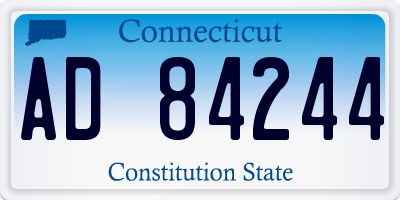 CT license plate AD84244