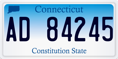 CT license plate AD84245