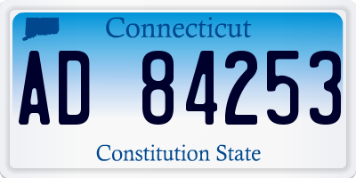 CT license plate AD84253