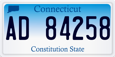 CT license plate AD84258
