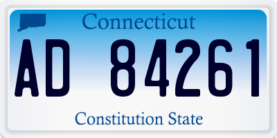 CT license plate AD84261