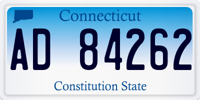 CT license plate AD84262
