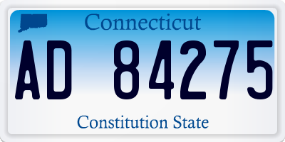 CT license plate AD84275