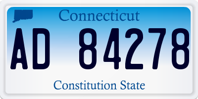 CT license plate AD84278