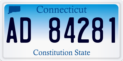 CT license plate AD84281