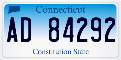 CT license plate AD84292