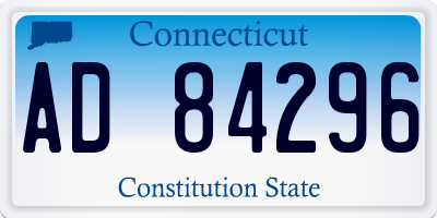 CT license plate AD84296