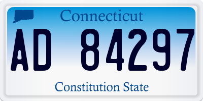 CT license plate AD84297