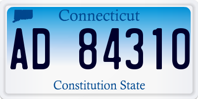 CT license plate AD84310