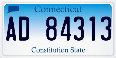 CT license plate AD84313